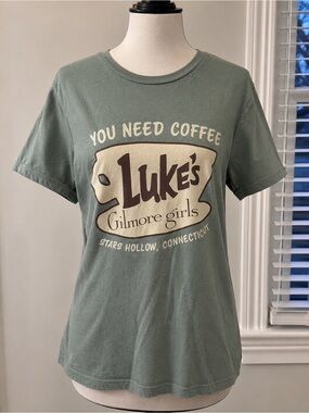 Gilmore Girls Luke’s Diner Graphic Tee | Stars Hollow Coffee Shirt | Size Medium